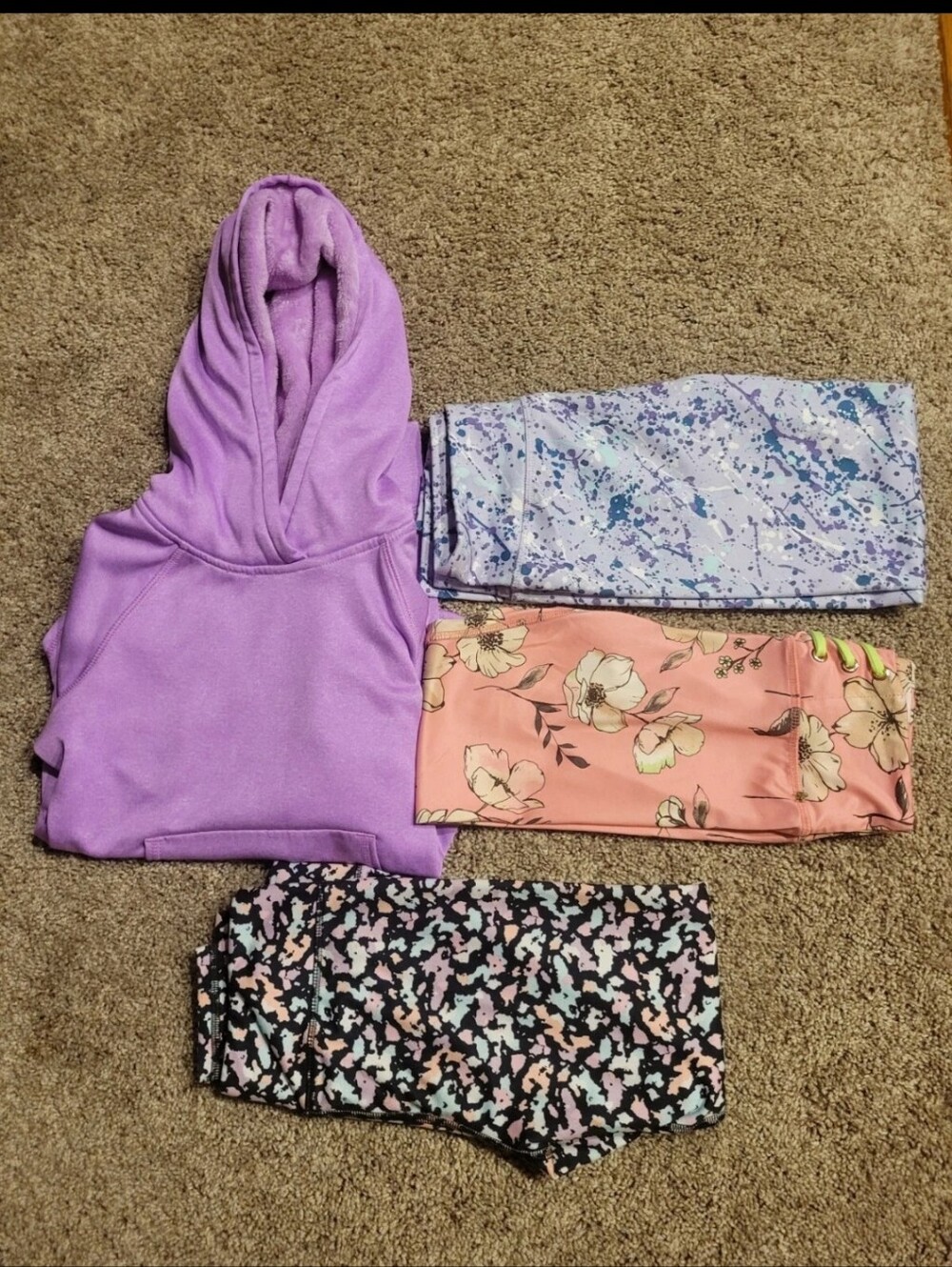 Athletic Works Hoodie Size 6-6X and Leggings Size 7-8 Lot Used
